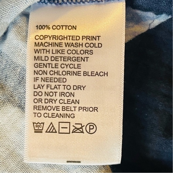 TOMMY BAHAMA DAYBREAK HIBISCUS MEDIUM OFF SHOULDER DRESS 100% COTTON NAVY $178 - Picture 12 of 14